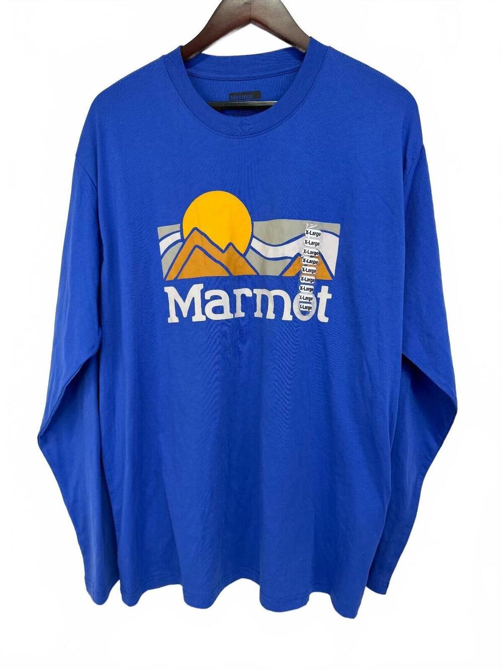 Marmot Blue Long Sleeve Graphic T-Shirt Size XL NEW WITH TAGS